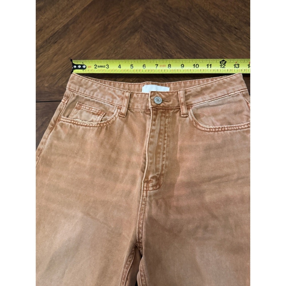 Vervet Los Angeles Distressed Wide Leg Jeans Ginger Brown V2736 Size 27 |N1 - Picture 8 of 8